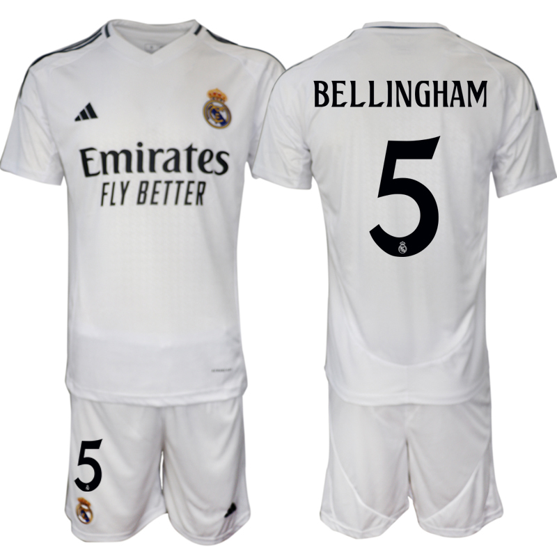 Men 2024-2025 Club Real Madrid home White #5 Soccer Jersey